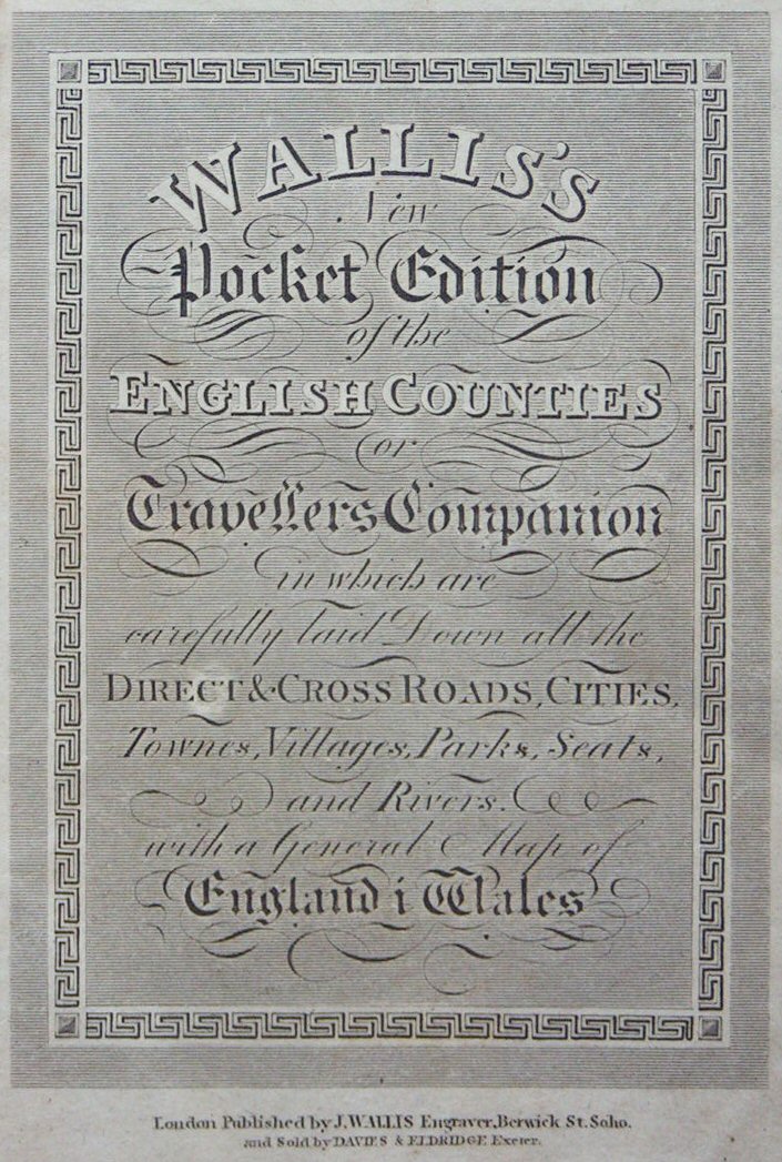 Print - Wallis's New Pocket Edition of the English Counties - Wallis